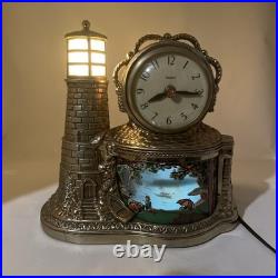 Vintage 50s United Lighthouse Motion Clock #290 Light Lamp Animated Works