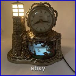 Vintage 50s United Lighthouse Motion Clock #290 Light Lamp Animated Works