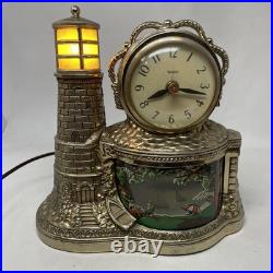 Vintage 50s United Lighthouse Motion Clock #290 Light Lamp Animated Works