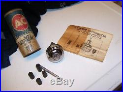 Vintage AC DELCO tachometer chrome service gauge auto gm street rat hot rod oem