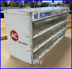 Vintage AC Delco Guide Miniature Lamps Bulb Storage Display Parts Drawer Cabinet