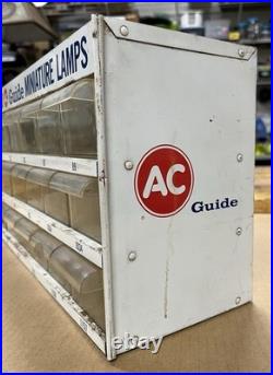 Vintage AC Delco Guide Miniature Lamps Bulb Storage Display Parts Drawer Cabinet