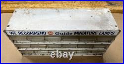 Vintage AC Delco Guide Miniature Lamps Bulb Storage Display Parts Drawer Cabinet