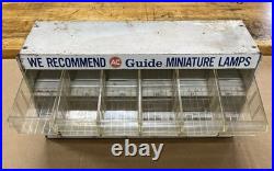 Vintage AC Delco Guide Miniature Lamps Bulb Storage Display Parts Drawer Cabinet