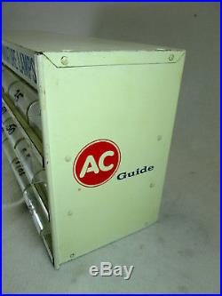 Vintage AC Guide, GM AC-Delco miniature lamps, light bulb shop parts cabinet