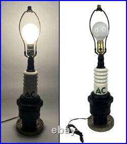 Vintage AC SPARK PLUG AUTO PARTS STORE DISPLAY LAMP 24 TALL 1960's RARE