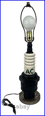 Vintage AC SPARK PLUG AUTO PARTS STORE DISPLAY LAMP 24 TALL 1960's RARE