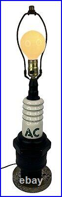 Vintage AC SPARK PLUG AUTO PARTS STORE DISPLAY LAMP 24 TALL 1960's RARE
