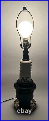 Vintage AC SPARK PLUG AUTO PARTS STORE DISPLAY LAMP 24 TALL 1960's RARE