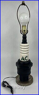 Vintage AC SPARK PLUG AUTO PARTS STORE DISPLAY LAMP 24 TALL 1960's RARE