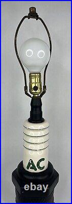 Vintage AC SPARK PLUG AUTO PARTS STORE DISPLAY LAMP 24 TALL 1960's RARE