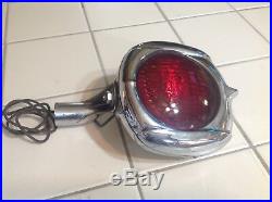 Vintage AUTO light AllState 24 ART DECO lamp Mount BraCKet 12v red sealed HARLEY
