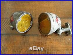 Vintage Accessory Turn Signal Directional Arrow Blinker Lamp Pair Truck Car SCTA