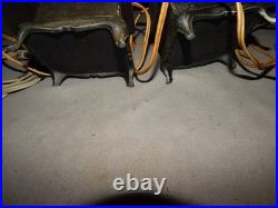 Vintage Acme Cast Iron Wood Stove Lamps Lot Of 2 Works Parts Estate Find