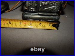 Vintage Acme Cast Iron Wood Stove Lamps Lot Of 2 Works Parts Estate Find