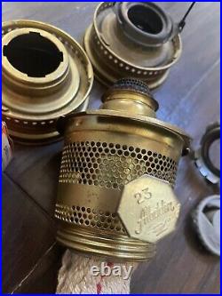 Vintage Aladdin 23 Kerosene Oil Lamp Parts Lox on Mantle NEW 12-B-C-14-21c Wick