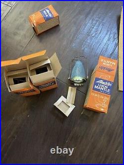Vintage Aladdin 23 Kerosene Oil Lamp Parts Lox on Mantle NEW 12-B-C-14-21c Wick