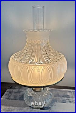 Vintage Aladdin Electrified Oil Lamp with New Chimney Nice