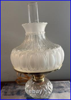Vintage Aladdin Electrified Oil Lamp with New Chimney Nice