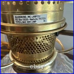 Vintage Aladdin Electrified Oil Lamp with New Chimney Nice
