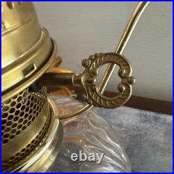 Vintage Aladdin Electrified Oil Lamp with New Chimney Nice