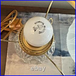 Vintage Aladdin Electrified Oil Lamp with New Chimney Nice