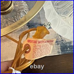 Vintage Aladdin Electrified Oil Lamp with New Chimney Nice