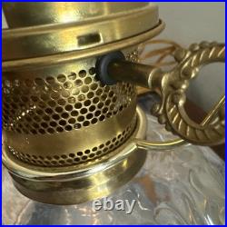 Vintage Aladdin Electrified Oil Lamp with New Chimney Nice