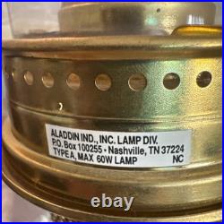 Vintage Aladdin Electrified Oil Lamp with New Chimney Nice