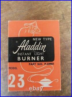 Vintage Aladdin No 23 Oil Lamp Parts Font/Burner/Mantle/Chimney Boxed Unused