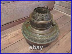 Vintage Antique 1890's THE PITTSBURGH Embossed Brass Oil Lamp Circa PARTS