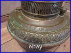 Vintage Antique 1890's THE PITTSBURGH Embossed Brass Oil Lamp Circa PARTS