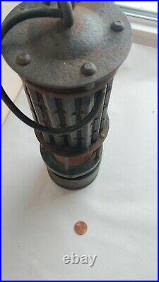 Vintage Antique American WOLF Type Miners Safety Lamp DAMAGED Parts Collect