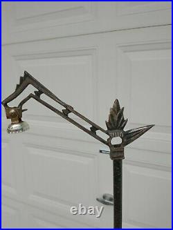 Vintage Antique Bridge Floor Lamp Cast Iron parts/repair/restore