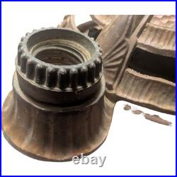 Vintage Antique Copper Tone 3 Bulb Hanging Ceiling Light Fixture For Parts