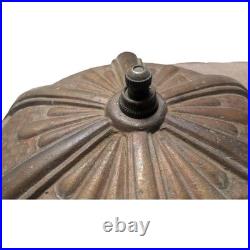 Vintage Antique Copper Tone 3 Bulb Hanging Ceiling Light Fixture For Parts