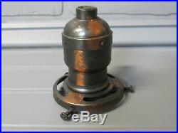 Vintage Antique Japanned Finish Copper Hubbell Light Lamp Socket with Fitter L1