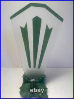 Vintage /Antique original art deco glass for lamp use for parts