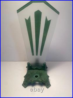 Vintage /Antique original art deco glass for lamp use for parts