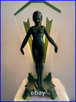 Vintage /Antique original art deco glass for lamp use for parts