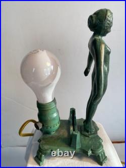 Vintage /Antique original art deco glass for lamp use for parts