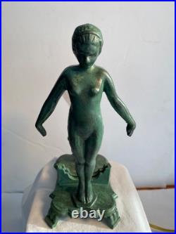 Vintage /Antique original art deco glass for lamp use for parts