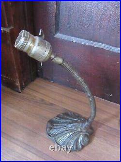 Vintage Art Deco Desk Lamp Cast Iron Gooseneck Socket Parts or Repair