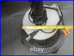 Vintage Art Deco Metal Slag Glass Lighted Smoking Stand Ashtray Lamp AS IS PARTS