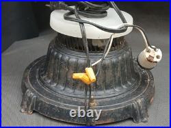 Vintage Art Deco Metal Slag Glass Lighted Smoking Stand Ashtray Lamp AS IS PARTS