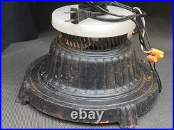 Vintage Art Deco Metal Slag Glass Lighted Smoking Stand Ashtray Lamp AS IS PARTS