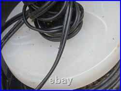 Vintage Art Deco Metal Slag Glass Lighted Smoking Stand Ashtray Lamp AS IS PARTS