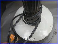 Vintage Art Deco Metal Slag Glass Lighted Smoking Stand Ashtray Lamp AS IS PARTS