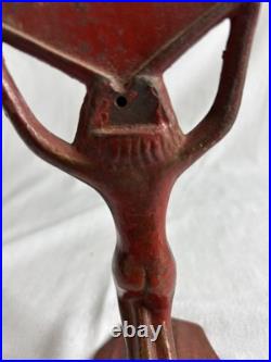 Vintage Art Deco Nude Figurine Incomplete Metal Lamp Base For Parts / Repair