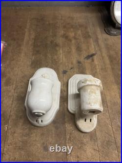 Vintage Art Deco Porcelain Ceramic Wall Mount Sconce Electric Light Lamp Parts